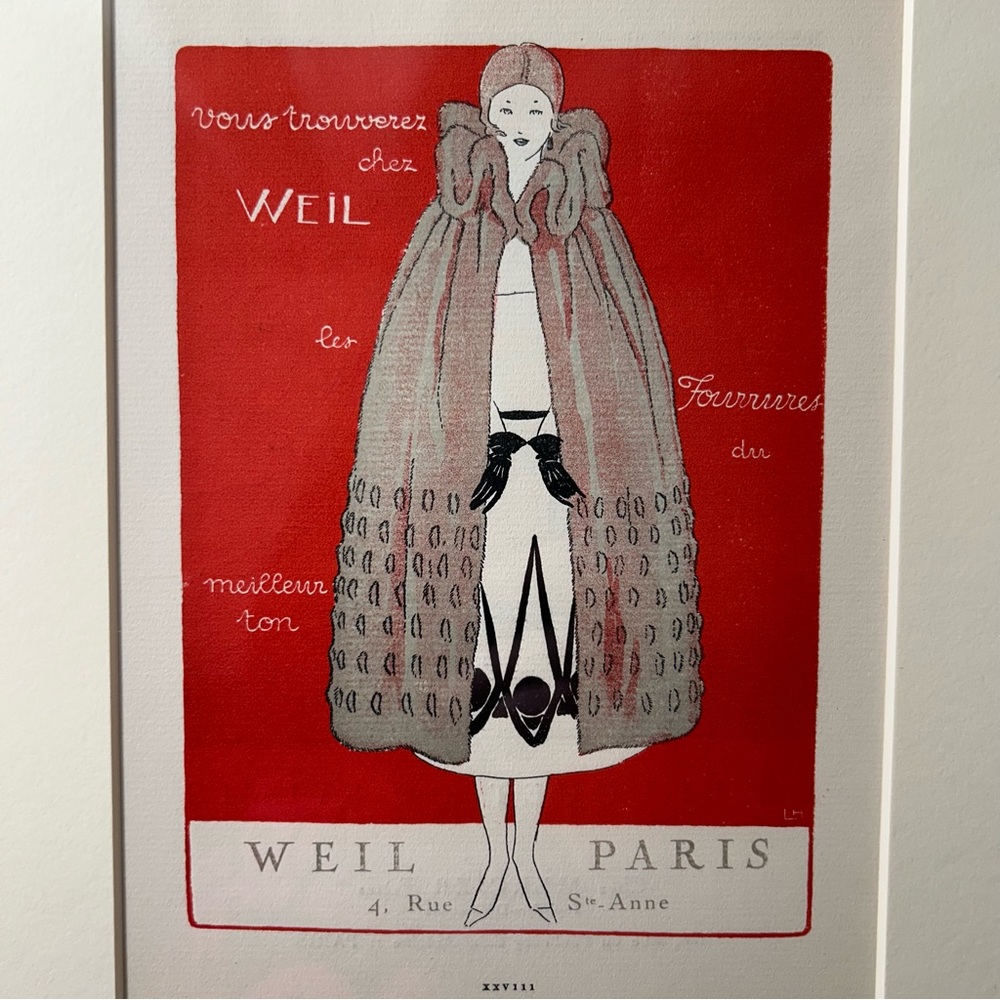 Gazette du Bon Ton, Advert for Weil Paris by Lucien Vogel - 1920 Art Engraving